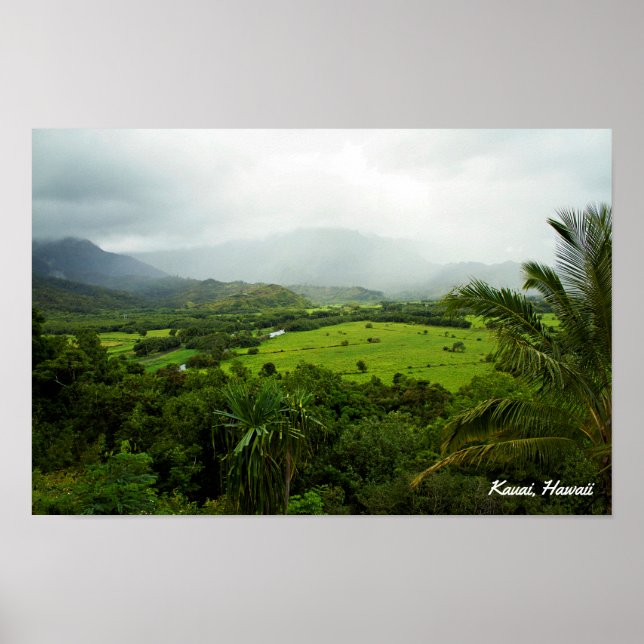 Póster Kauai, paisaje de Hawai (Frente)