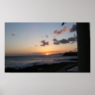 Póster Kauai Sunset