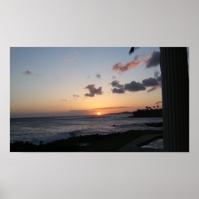 Póster Kauai Sunset (Frente)