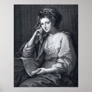 Póster Kauffman - Esbozo de una mujer