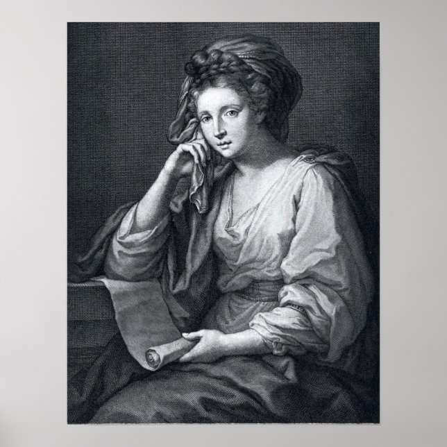 Póster Kauffman - Esbozo de una mujer (Frente)