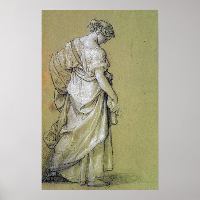 Póster Kauffman - Estudio de mujer de pie (Frente)