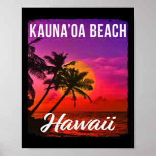 Póster Kauna’oa Mauna Kea Beach Hawaii Islas Hawái T