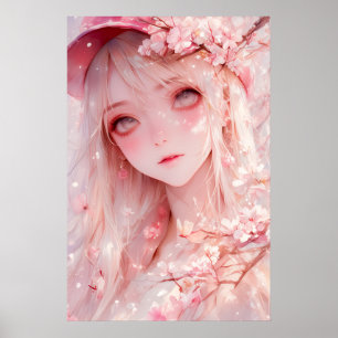 Póster Kawaii Anime Chica