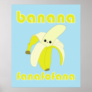 Póster Kawaii Banana Fanafofana poster