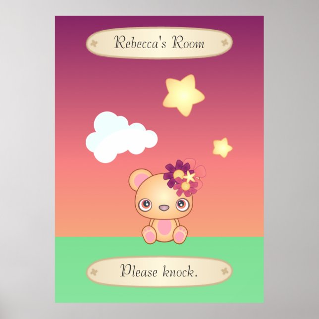 Póster Kawaii Bear (Frente)