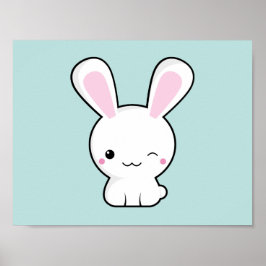 Póster Kawaii bunny