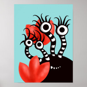 Póster Kawaii Cute Monster Kids