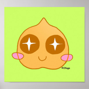 Póster Kawaii del garbanzo