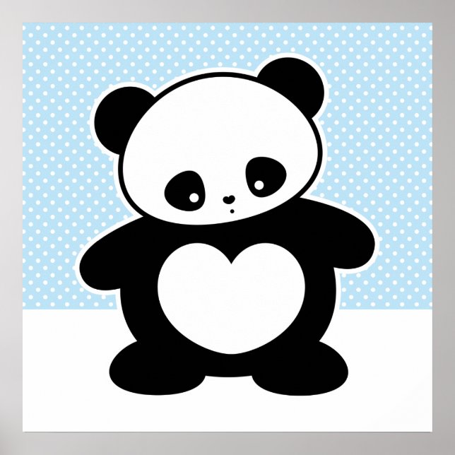 Póster Kawaii panda (Frente)