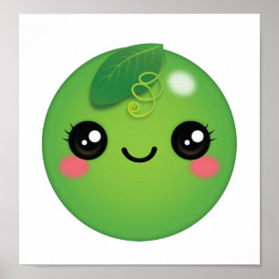 Póster Kawaii Pea Poster