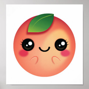 Póster Kawaii Peach