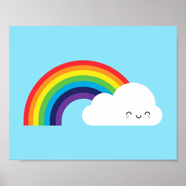 Póster Kawaii Rainbow (Frente)