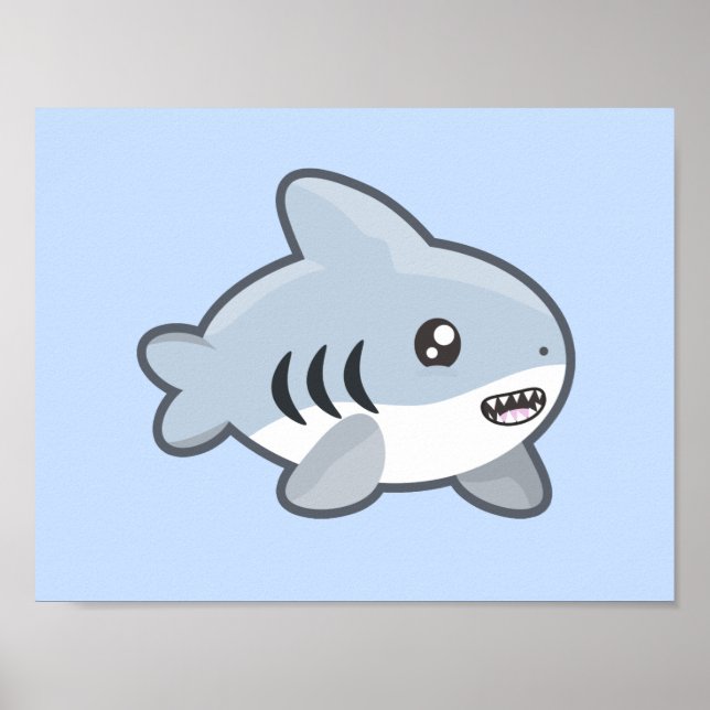Póster Kawaii Shark (Frente)