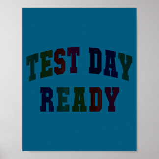 Póster Kawaii test day ready testing teacher bruh history