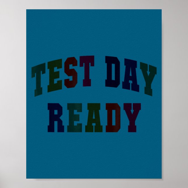 Póster Kawaii test day ready testing teacher bruh history (Frente)
