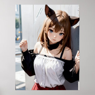 Póster Kawaii Whispers