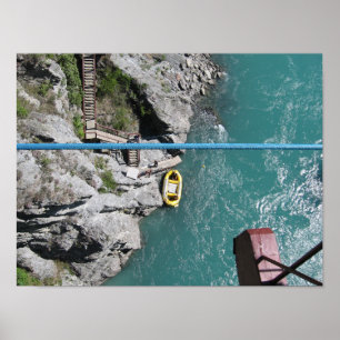 Póster Kawarau Bridge Bungy POV, Queenstown, Nueva Zeland