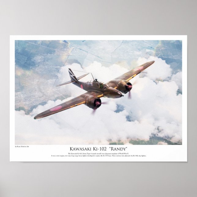 Póster Kawasaki Ki-102 "Randy" (Frente)