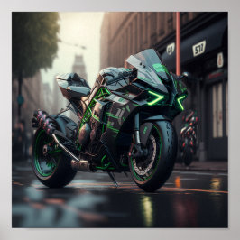 Póster Kawasaki Ninja H2R