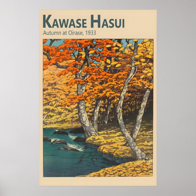 Póster Kawase Hasui - Autumn at Oirase - Japanese (Frente)