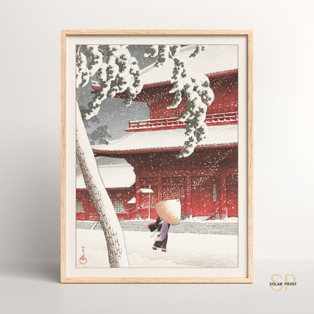Póster Kawase Hasui Zojo Shrine en Shiba (Subido por el creador)