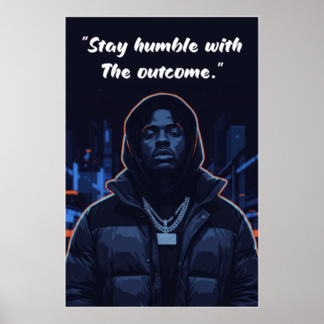 Póster Kay Flock Poster – Stay Humble With the Outcome (Frente)