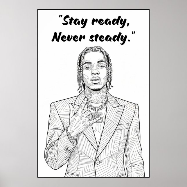 Póster Kay Flock Poster – Stay Ready Never Steady (Frente)