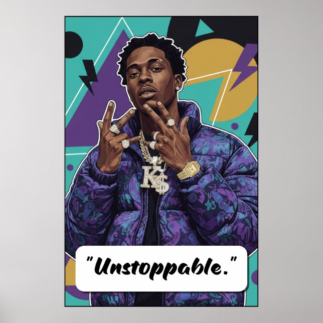 Póster Kay Flock Poster – Unstoppable (Frente)