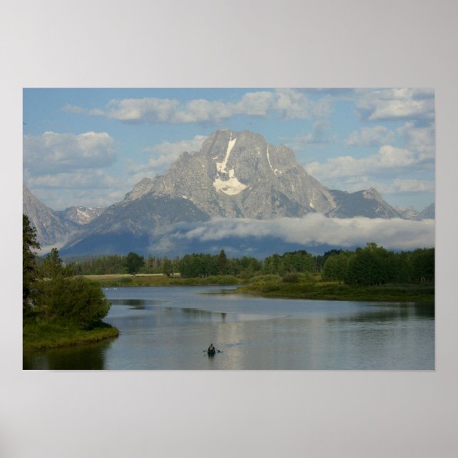 Póster Kayak en el parque nacional de Grand Teton (Frente)
