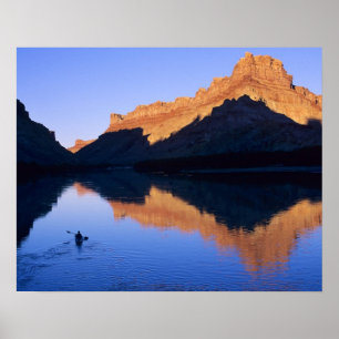 Póster Kayak en el río Colorado en español