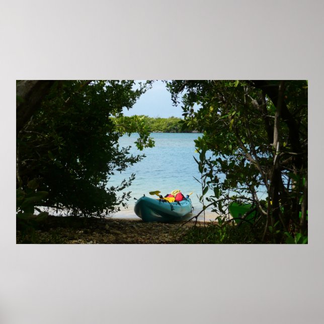 Póster Kayak en St. Thomas Islas Vírgenes Estadounidenses (Frente)