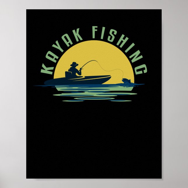Póster Kayak Pescando a papá (Frente)
