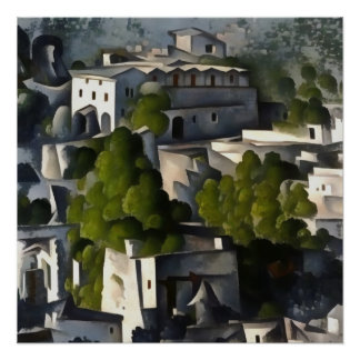 Póster Kayakoy Fethiye El Arte Resumen Del Pueblo Fantasm