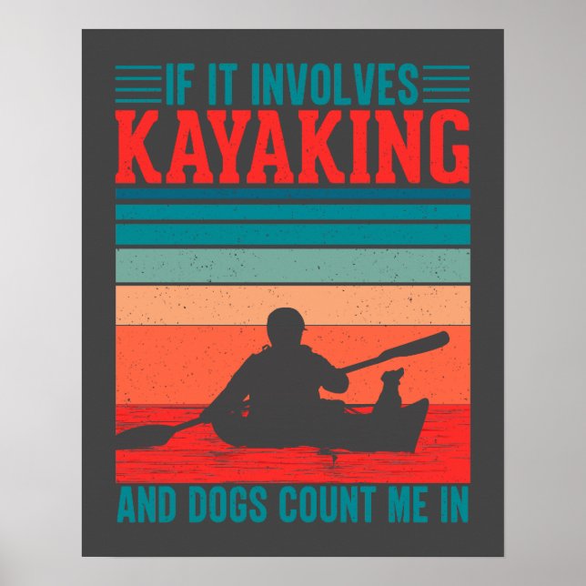 Póster Kayaks y perros me cuentan (Frente)