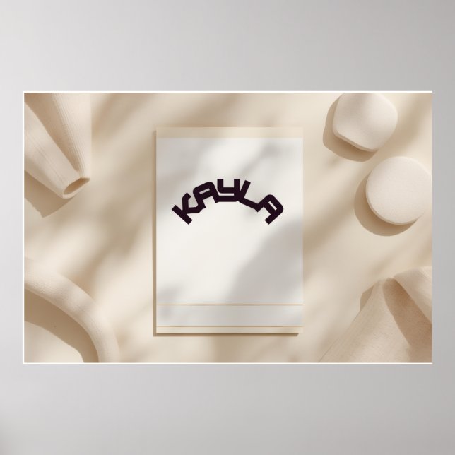 Póster Kayla Aesthetic Minimalist Name Poster – Personal (Frente)