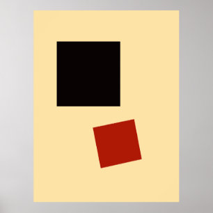 Póster Kazimir Malevich Cuadrado negro cuadrado rojo (191