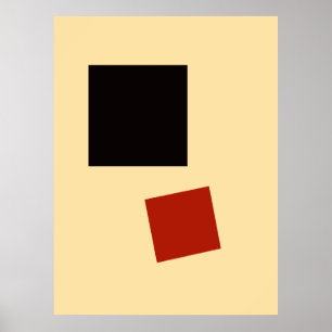 Póster Kazimir Malevich Cuadrado negro cuadrado rojo (191