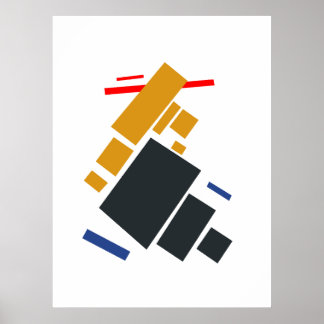 Póster Kazimir Malevich, El Aviador, Avión Volando