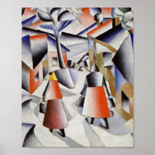 Póster Kazimir Malevich - Mañana En El Pueblo
