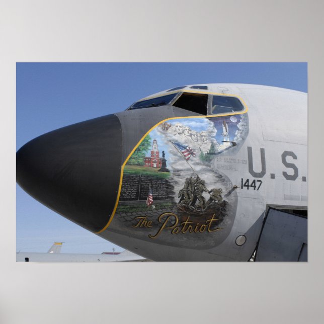 Póster KC-135 Estratotankerque muestra una nariz patrióti (Frente)