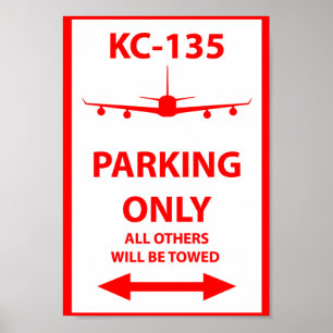 Póster KC-135 que parquea solamente el Rótulo
