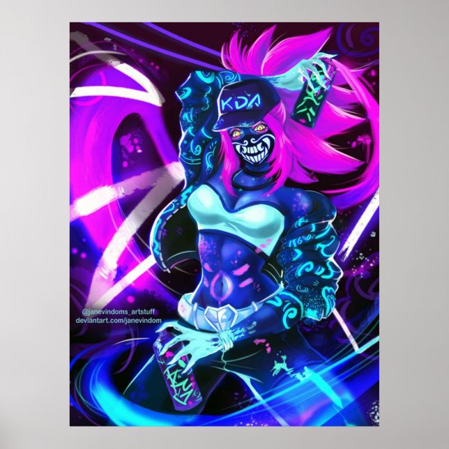 Póster KDA Akali (Frente)
