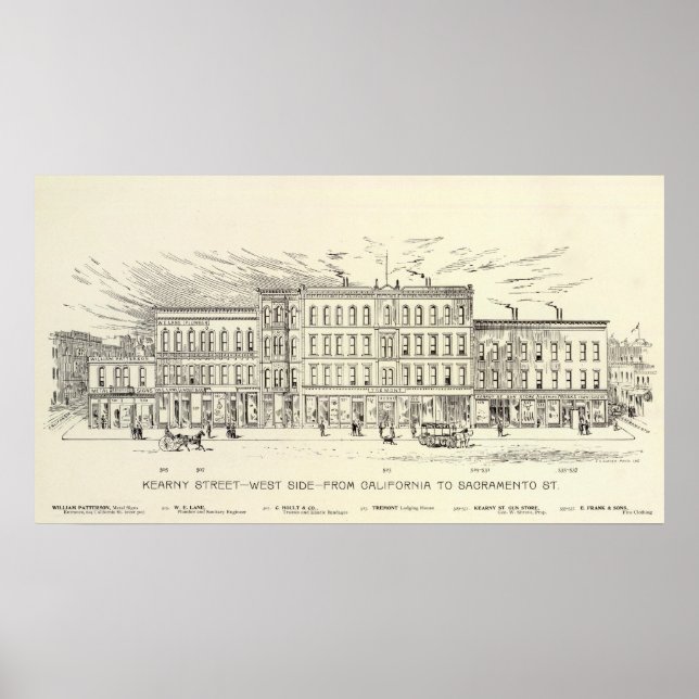 Póster Kearny, California and Sacramento West Side (Frente)