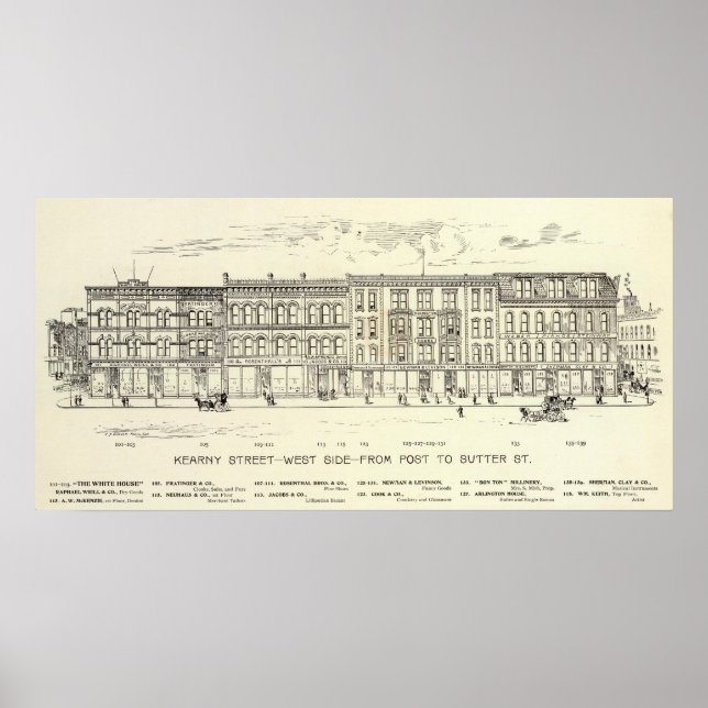 Póster Kearny, Post y Sutter West Side (Frente)