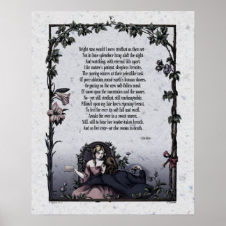 Póster Keats "Estrella brillante" de poesía victoriana Ar