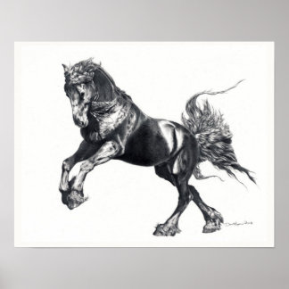 Póster Keegan Jewel Friesian Stallion Poster
