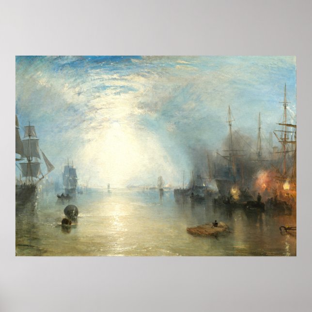 Póster Keelmen saludando en carbón - William Turner Bella (Frente)