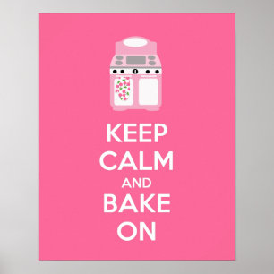 Póster Keep Calm and Bake On Poster Print