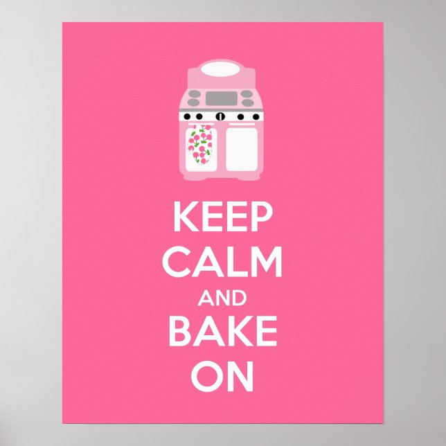 Póster Keep Calm and Bake On Poster Print (Frente)